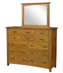 Sacramento Baby Dresser, Oak Hardwood, Mahogany Finish